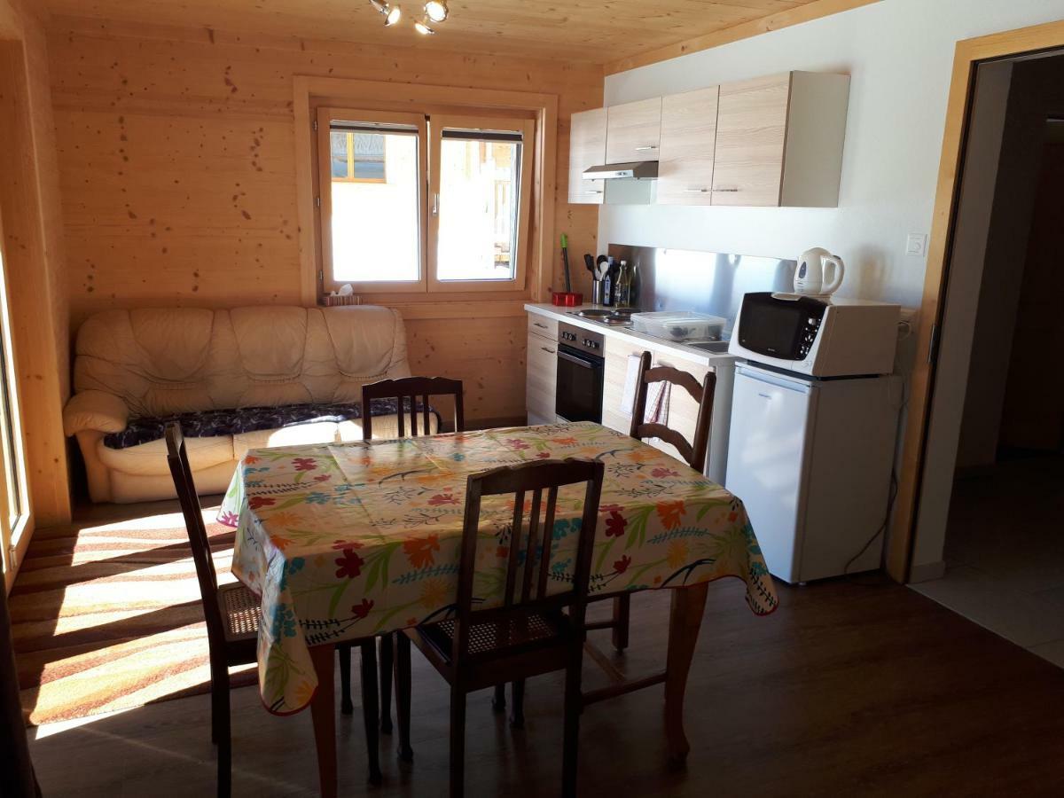 Joli studio meublé de 38m2 dans chalet construit en 2016 Appartement Leysin Buitenkant foto