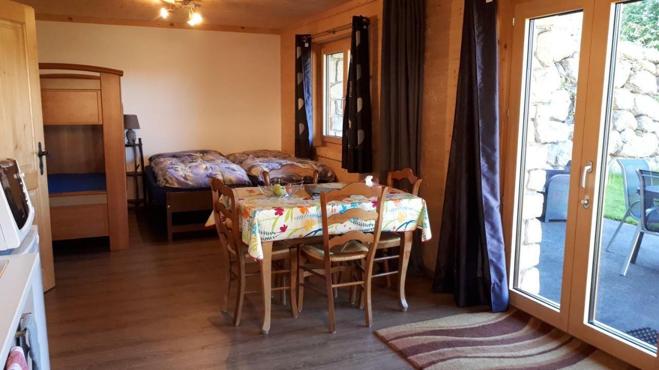Joli studio meublé de 38m2 dans chalet construit en 2016 Appartement Leysin Buitenkant foto